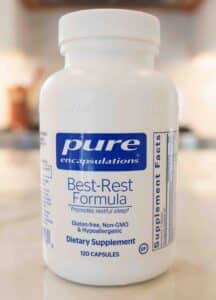 Bottle of Best Rest by Pure Encapsulations. 