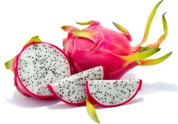 Cut open dragon fruit for an anti-inflammatory smoothy