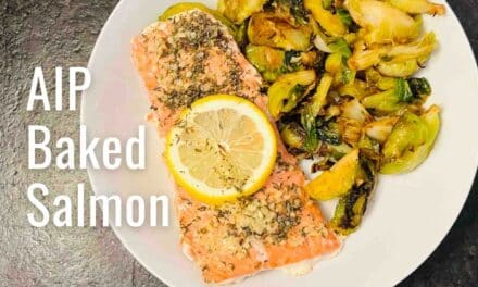 Easy Lemon Garlic AIP Baked Salmon (Paleo, Whole30)