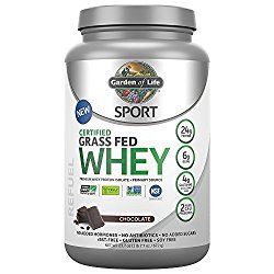 Garden of Life Grass Fed Whey Protein for healthy weight gain shakes.