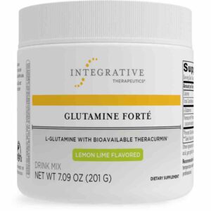 Can of Glutamine Forte GI healing powder from Integrative Therapeutics. 