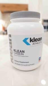 Klean Athlete Klean Casein protein shake before bed protein powder