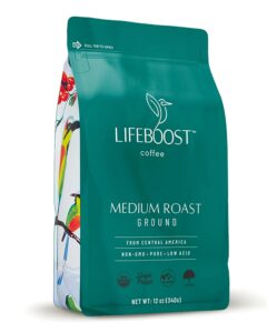 Bag of ground Lifeboost Coffee- one of the best mold free coffee brands