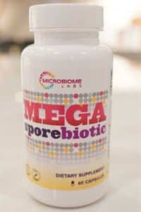 MegaSporebiotic probiotic supplement by Microbiome Labs which is a great probiotic when fasting if you have digestive issues. 