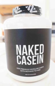 Tub of Naked Casein Protein before bed. 