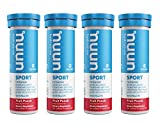 4 bottles of NUUN Sport: Electrolyte Drink Tablets, Fruit Punch from NUJN, one of the Best electrolyte water brands.