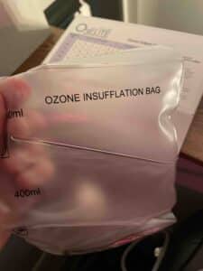 Ozone bag for helping reduce inflammation in the body fast