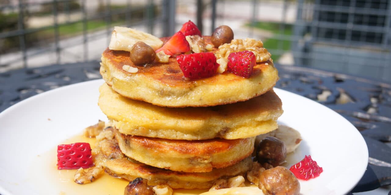 Cinnamon Churro Protein-Packed Pancakes