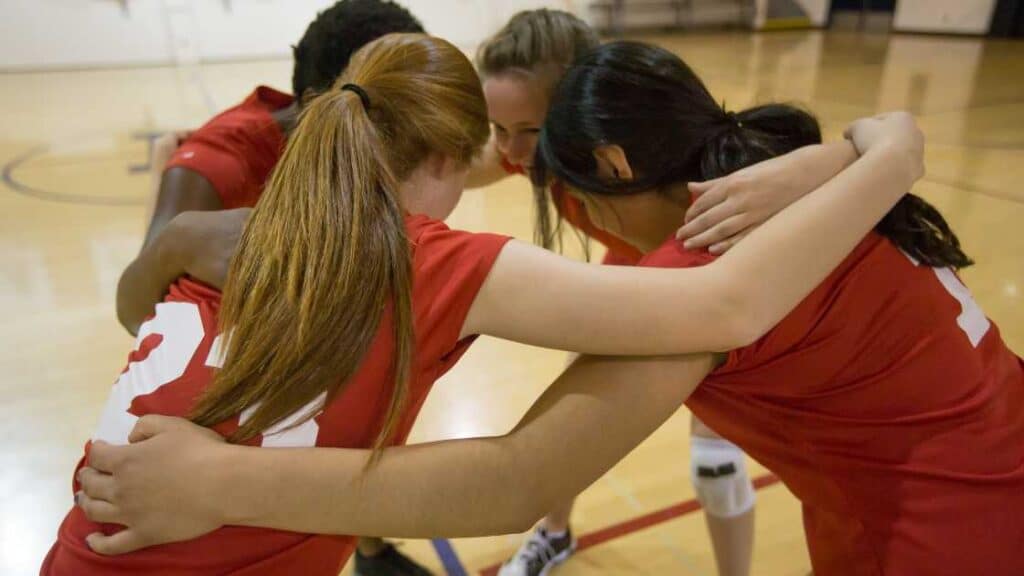 Group of teenaged girl athletes competing in sports and needing to be mindful of maintaining a healthy weight. 