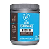 A tub of Vital Proteins Performance Protein Powder + Collagen 