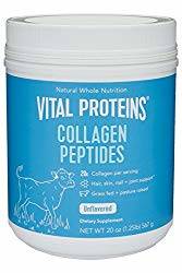 Protein tub of Vital Proteins brand collagen peptides