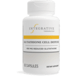 Bottle of Integrative Therapeutics Glutathione Cell Defense - Glutathione with Anthocyanins from Beet Root, Elderberry & Bilberry Fruit Extract- one of the best glutathione supplement amazon