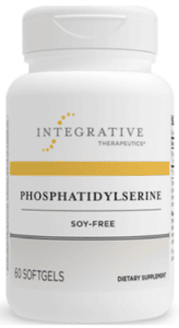 Bottle of Phosphatidylserine by Integrative Theraputics which is  a great cortisol supplement to help with stress