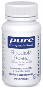 Ghodiola Rosea by Pure Encapsulations, one of the best cortisol supplements to reduce stress