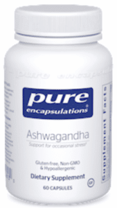 Ashwagandha by Puer Encapsulations, one of our favorite supplements to reduce cortisiol 