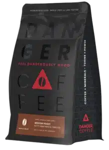 Bag of Danger Coffee, a coffee with mold free coffee beans